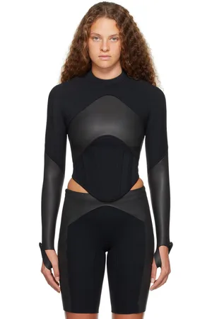 DION LEE Haydenshapes by SSENSE Exclusive Black & Gray Long Sleeve T-Shirt