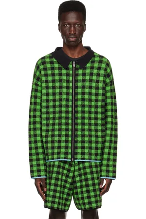 ZANKOV Black & Green Luke Cardigan