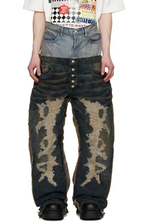 RIVINGTON roi Rebis Blue Fathers Engine He Rose 3 Jeans