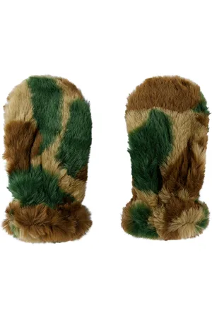 The Animals Observatory Kids Faux-Fur Mittens