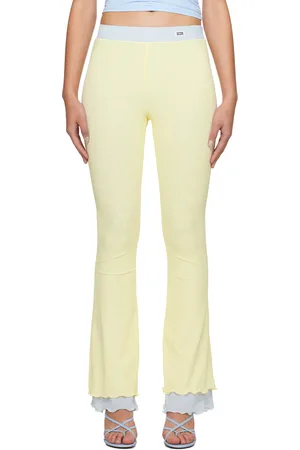 GCDS Yellow Flare Trousers