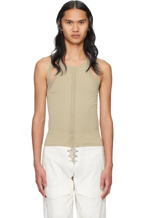 DION LEE Taupe Sculpt Tank Top