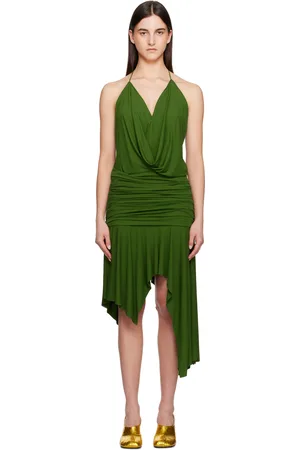 Acne Studios Green Strap Midi Dress