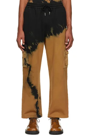Feng Chen Wang Black & Yellow Tie-Dye Lounge Pants