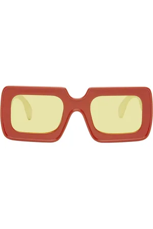 The Animals Observatory Kids Red & White Rectangular Sunglasses