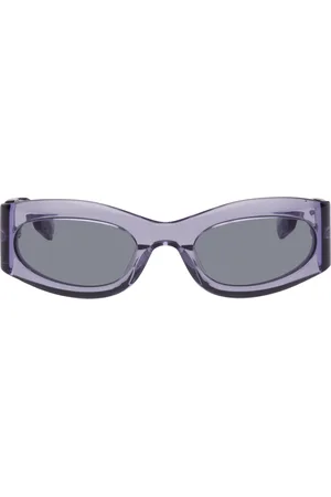 Alexander McQueen Purple Oval Sunglasses