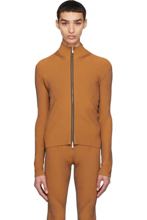 DION LEE Orange Angled Rib Sweater