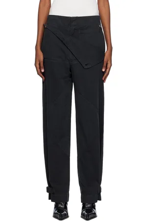 DION LEE Black Belted Shell Trousers