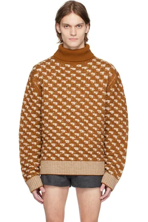 King & Tuckfield Brown Chunky Turtleneck
