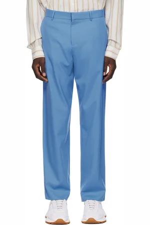 Wynn Hamlyn Blue Straight Trousers