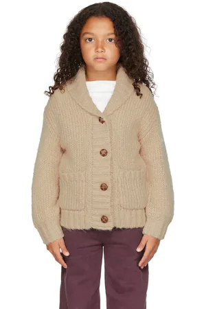 Longlivethequeen Kids Beige Grandpa Cardigan
