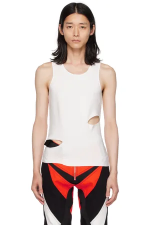 DION LEE White Cutout Tank Top