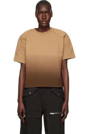DION LEE Brown Sunfade T-Shirt