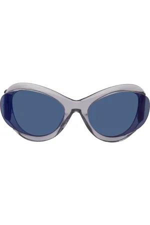 Alexander McQueen Purple Futuristic Sunglasses