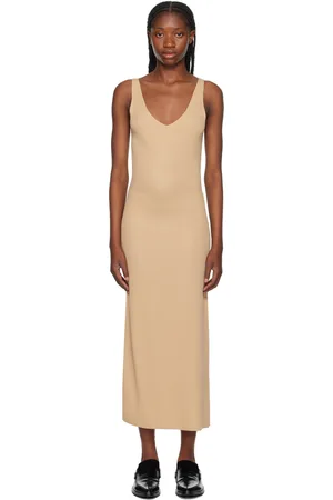 Joseph Beige V-Neck Maxi Dress