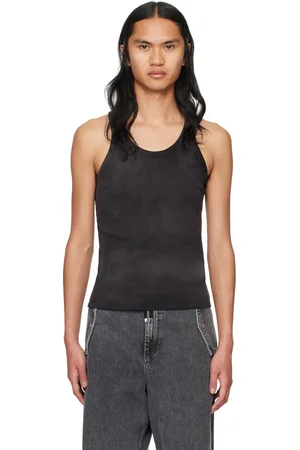 DION LEE Black Sprayed Rivet Tank Top