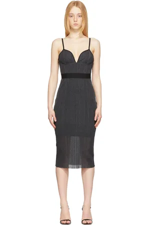 Hervé Léger Black & Grey Bustier Dress