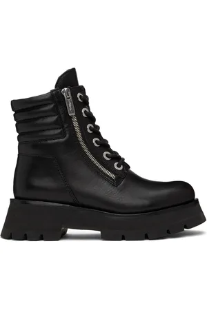 3.1 Phillip Lim Black Kate Double-Zip Boots