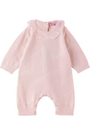 MISS BLUMARINE Baby Pink Ruffled Jumpsuit