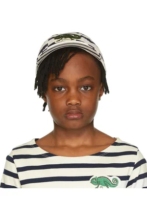 Mini Rodini Kids White & Navy Chameleon Cap