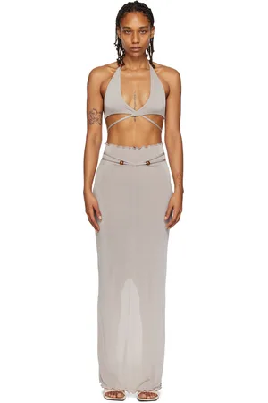 TYRELL SSENSE Exclusive Gray Camisole & Maxi Skirt Set