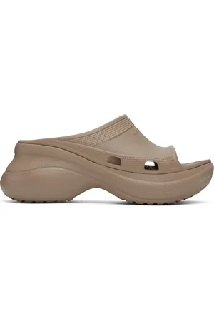 Balenciaga Beige Crocs Edition Pool Slides