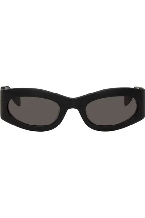 Alexander McQueen Black Oval Sunglasses