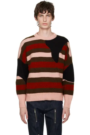 The World Is Your Oyster Multicolor Peeling Off Sweater