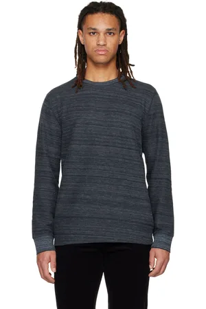 Vince Blue Thermal Long Sleeve T-Shirt