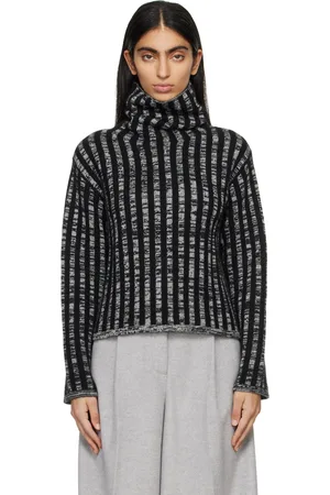 Joseph Black & Gray Stripes Animation Turtleneck