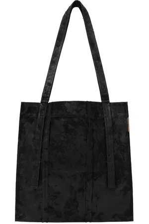 CARNET-ARCHIVE Black Hand Coated Weathered Wall Tote