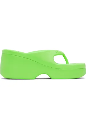 forBitches Green Platform Flip Flops