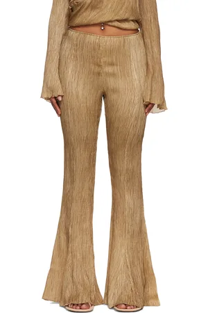 Acne Studios Brown Crinkled Trousers