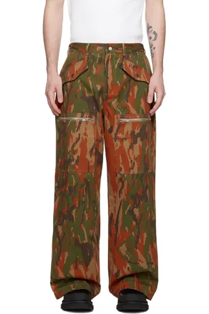 DION LEE Tan Camouflage Cargo Pant