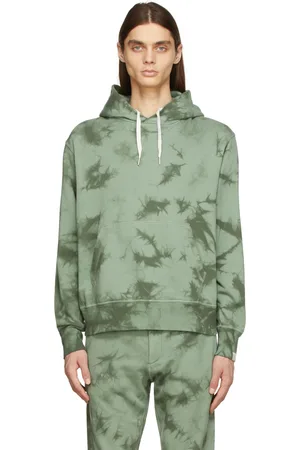RAG&BONE Green Tie-Dye Terry Hoodie