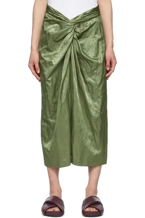 Vince Green Cotton Skirt