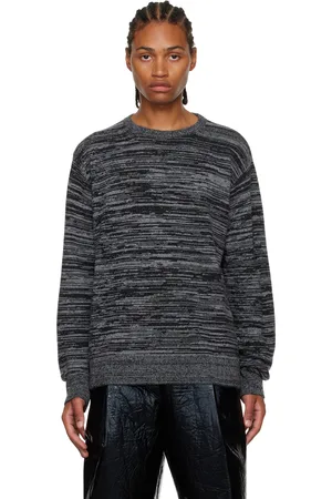 DRIES VAN NOTEN Gray Crewneck Sweater