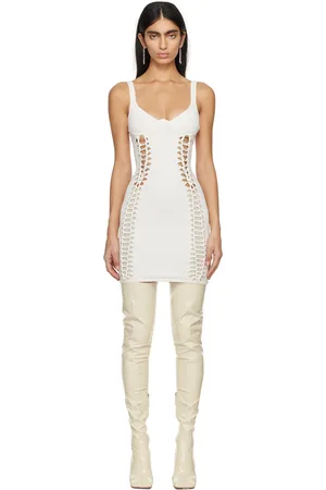 DION LEE Off-White Braided Minidress