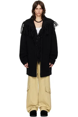 DRIES VAN NOTEN Black Fringed Cardigan
