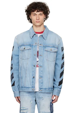 OFF-WHITE Blue Fresco Diag Arrow Skate Denim Jacket