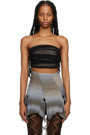 RUI Black Gathered Tube Top