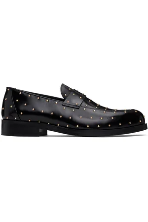 Ernest W. Baker Black Studded Leather Loafers
