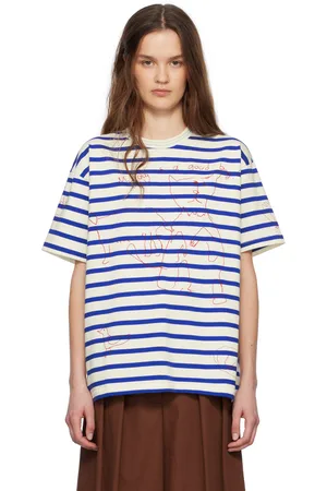 BODE White & Navy Margate T-shirt