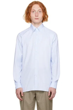 Ermenegildo Zegna Blue Button Up Shirt