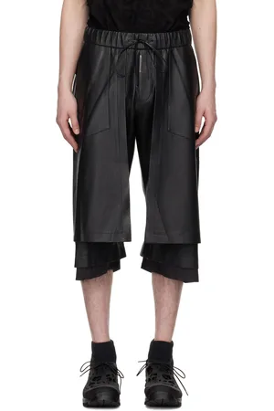 CARNET-ARCHIVE Perforated Faux-Leather Shorts