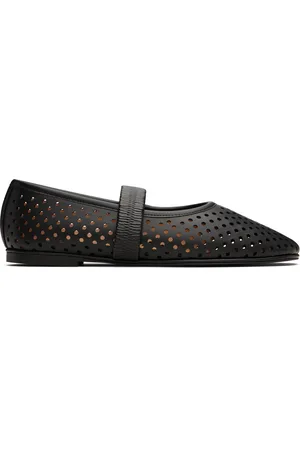 Stella McCartney Black Ryder Perforated Ballerina Flats