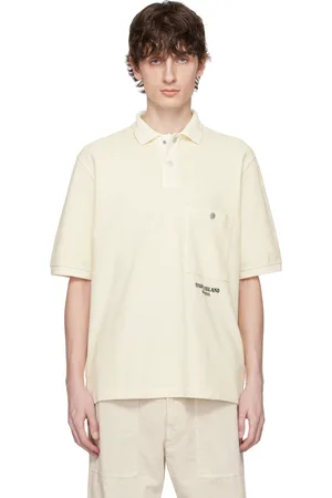 Stone Island Off-White Organic Cotton Macro Piqué Polo