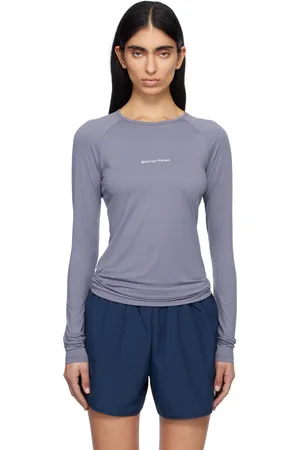 District Vision Gray Aloe Long Sleeve Fitted Sport T-shirt