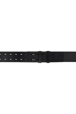 DRIES VAN NOTEN Black Leather Belt