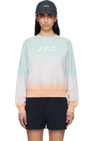 A.P.C. Blue & Pink ASICS Edition Stone Dip Dye Sweatshirt